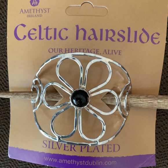 Silver plated Celtic Hair  accessory - Picture 4 of 6